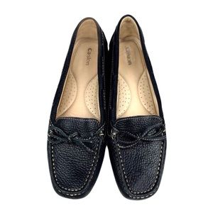 Caslon Womans Black Leather Moccasin Loafer Size 11